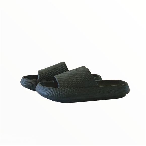 Black - Thicken sole waterproof slides main image 7